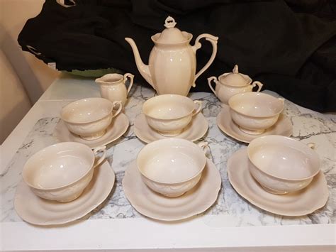 Serwis kawowy komplet Porcelit Tułowice PRL lata70 13537889415