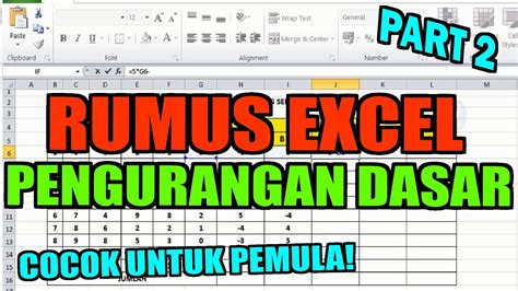 Rumus Excel Pengurangan Otomatis Untuk Pemula Part 2 Youtube