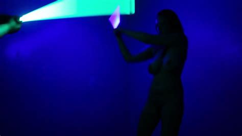 Nude Lightsaber Training