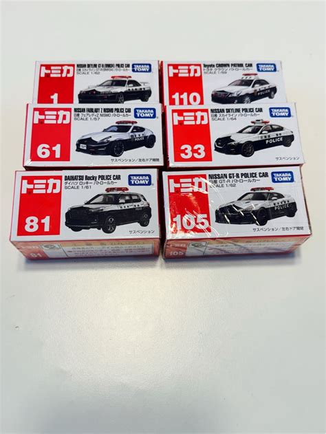 全新一套六款 日本警車 警視廳系列 全新未拆盒 Skyline Fairlady GTR Tomica Tomy Takara Hot Wheels 風火輪 灣岸 頭文字D 首都高速 消防車