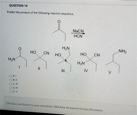 Solved Question Predict The Product Of The Following Reaction