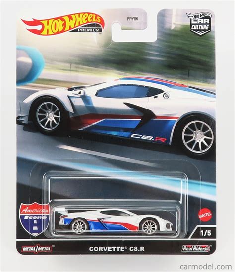 Mattel Hot Wheels Hck Scale Chevrolet Corvette C R White Blue Red