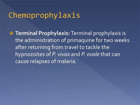 PPT - Chemoprophylaxis for Malaria PowerPoint Presentation, free ...