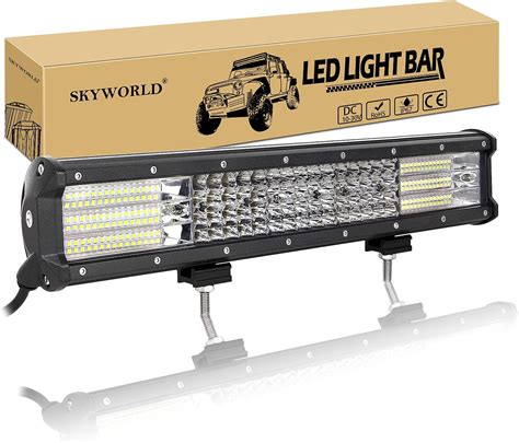 SKYWORLD Barra LED 17 Pulgadas 45cm 450W Barra De Luz LED 12V 24V