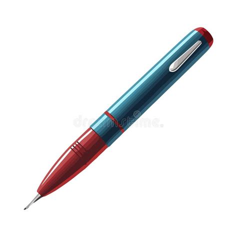 Blue Ballpoint Pen Supply Icon Stock Vector Illustration Of Macro