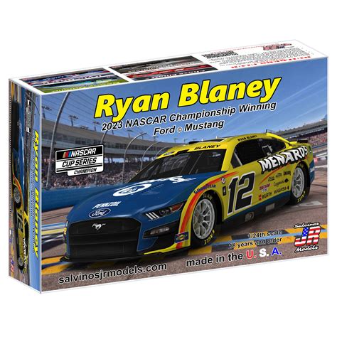 Ryan Blaney Salvinos JR Models 2023 NASCAR Cup Series Champion 1:24 Model Car Kit