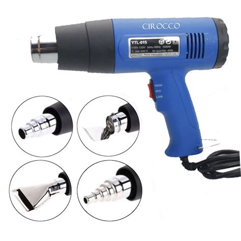 Buy Watts Electric Heat Hot Air Wind Blower Power Heater Dual Temperature W Nozzles