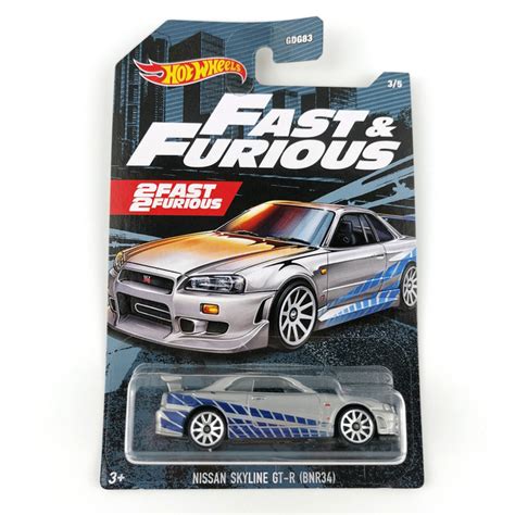 Машинка Hot wheels 1 64 Форсаж NISSAN SKYLINE GT R BNR34 Collector Edition Metal Diecast