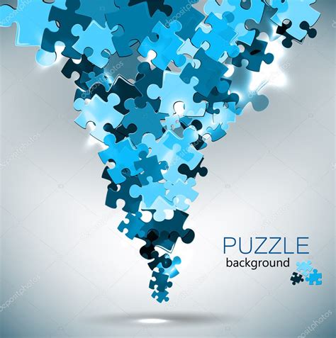 Abstract Background Made From Puzzle Pieces Stock Vector Boroboro