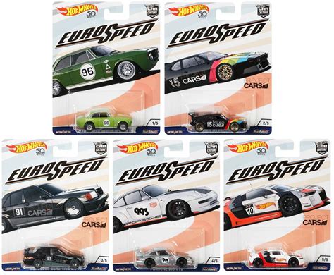 Hot Wheels Car Culture Euro Speed Set Completo 5 Minis Universo Hot Wheels