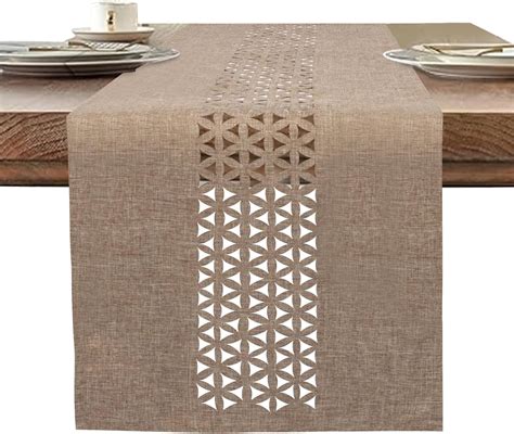 Bazioe Lin Chemin De Table Beige Moderne X Cm Chemin De Table