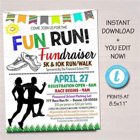 This Is An Image Of A Fun Run Flyer