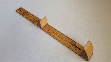 Vintage Ritz Stick Shoe Sizer Wooden Slide Foot Size Measuring Tool Vinty