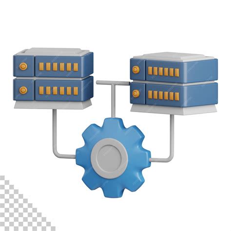 클라우드 네트워크 컴퓨팅 기술 데이터베이스 서버 및 연결 설계 요소에 유용한 3d 렌더링 데이터 통합 격리 프리미엄