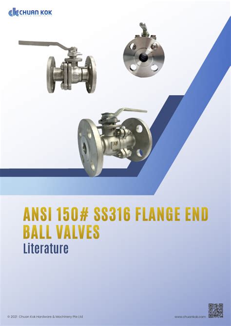 Ansi 150 Ss316 Flange End Ball Valve Chuan Kok