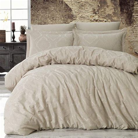 Постельное белье Dantela Vita сатин жаккард Parashie bej бежевый евро ...