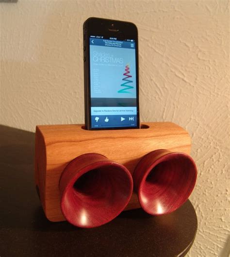 Wooden Cell Phone Speakers With Horns Etsy Uk Cell Phone Speakers