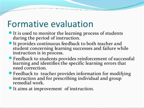 Formative evaluation