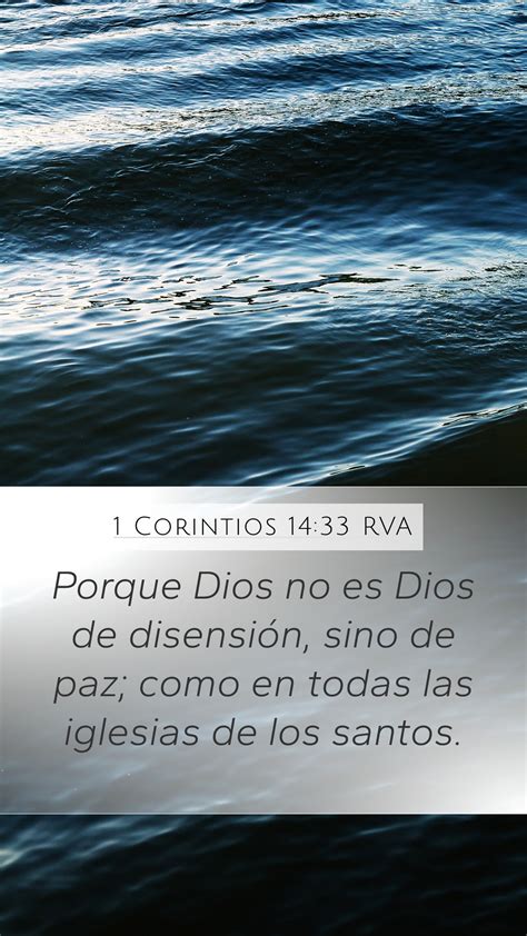 1 Corintios 14 33 RVA Mobile Phone Wallpaper Porque Dios No Es Dios