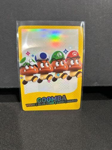 Super Mario Bros Wonder Exclusive Foil Goomba Yoshi Toad Luigi Mario