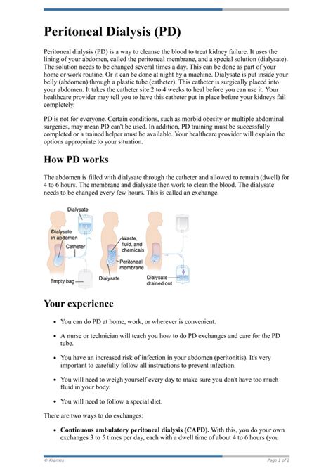 PDF Peritoneal Dialysis PD HealthClips Online