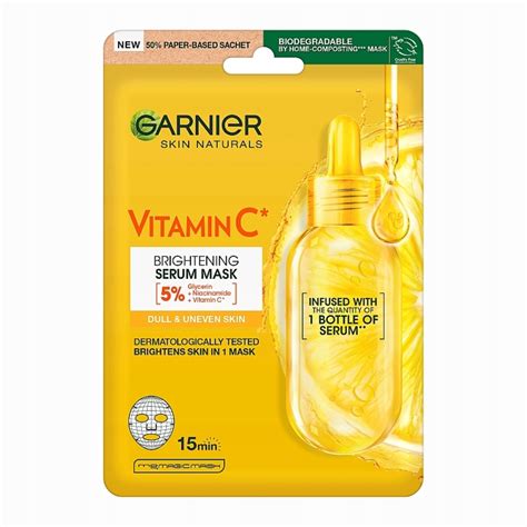 Garnier Skin Active rozświetlająca maska w płachcie z witaminą C Serum