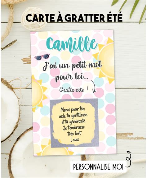 Carte à Gratter Avec Message Pour Annonce Ou Surprise