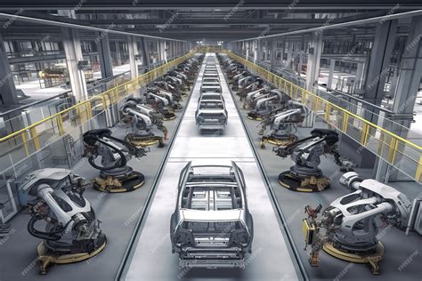 Premium AI Image | Photo of robots working on an ai generated car ...