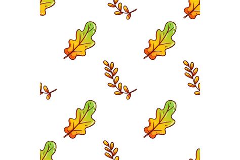 Cute Autumn Leaves Seamless Pattern Graphic by PadmaSanjaya · Creative ...