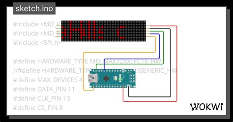 Ledmatrixdemo Wokwi Esp32 Stm32 Arduino Simulator