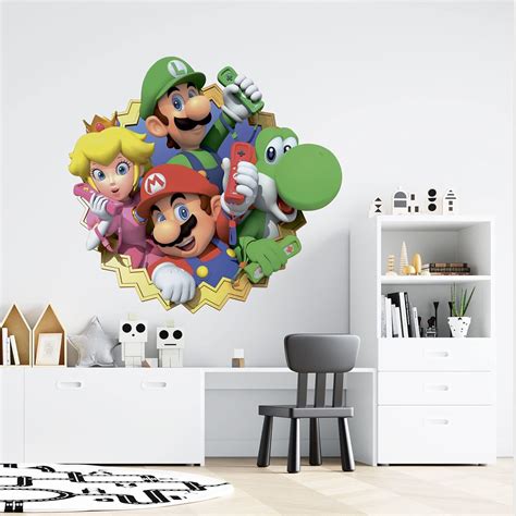 Decoración De Fotos De Grupo De Personajes Multicolor Luigi Yoshie Y