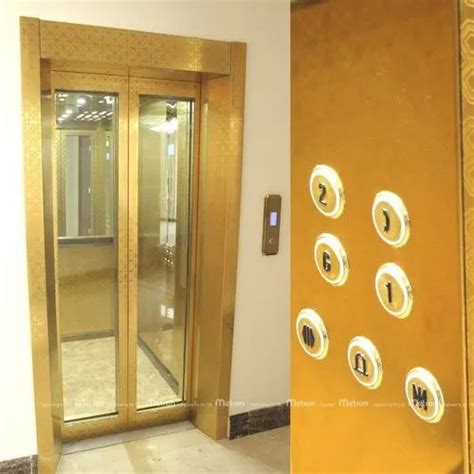 Stainless Steel Center Opening Golden Elevator Glass Door At Rs 45000 In Nashik