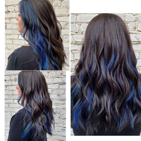 blue hair color highlights - Adela Leggett