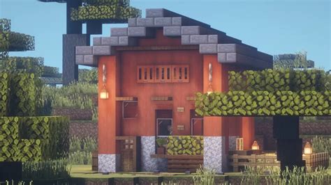 Minecraft : How to build a Acacia Wood House Minecraft Map