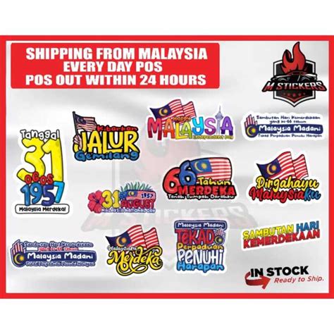 Selamat Hari Merdeka Sticker New Design Lazada