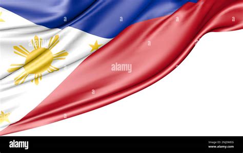 Philippines Flag Isolated On White Background 3d Illustration Stock