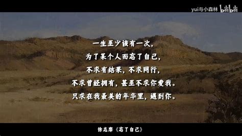 “我将于茫茫人海中寻访我唯一灵魂之伴侣；得之，我幸；不得，我命。”徐志摩 哔哩哔哩