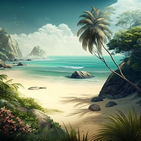 Tropical Island Virtual Backgrounds 3 Pack Ideal for Home, Office ...