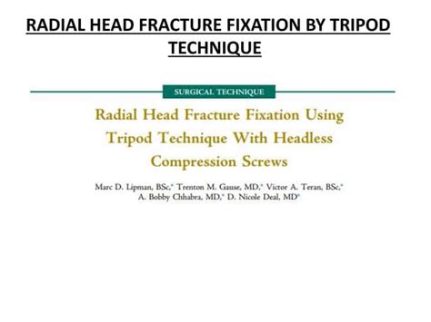 Radial head | PPT