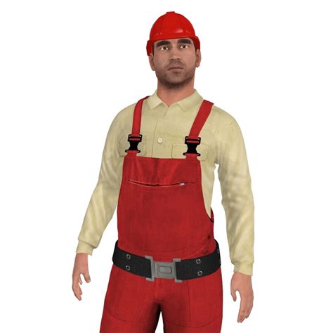 Paquete Aparejado De Worker C Lod Modelo D Fbx Max Free D