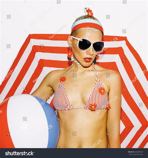Sexy Blonde Beach Style Beach Party Stock Photo Shutterstock
