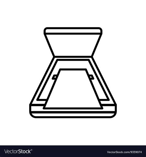 Open Scanner Icon Outline Style Royalty Free Vector Image