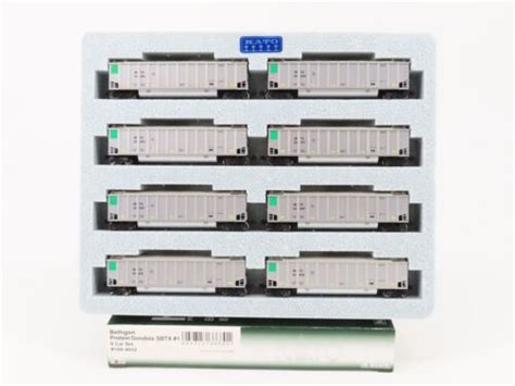 N Scale KATO 106 4652 SBTX Covered Bethgon Protein Gondolas 8 Car Set