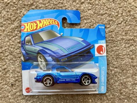 Hot Wheels Mazda Rx J Imports Blue Brand New And Sealed Picclick Uk