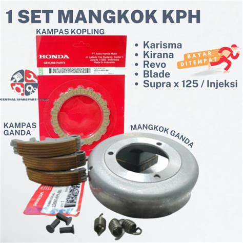 Paket Honda Plat Kopling Mangkok Ganda Kampas Ganda Karisma Kph