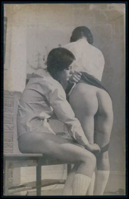 French Nude Woman Lesbian Big Butt Biederer Style Original Old