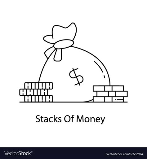 Stacks money Royalty Free Vector Image - VectorStock