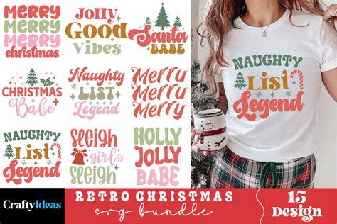 Retro Christmas Svg Bundle By Creativesvgzone TheHungryJPEG