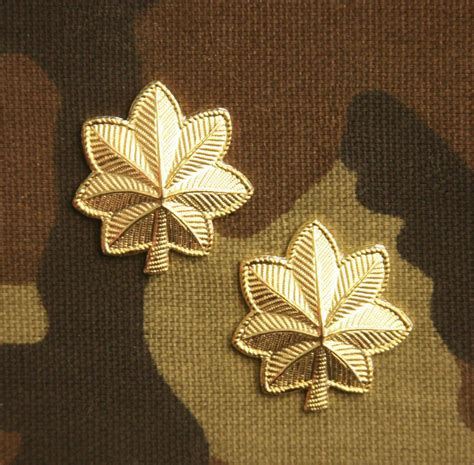 PAIR OF US ARMY USAF MAJOR RANK INSIGNIA; REGULATION FULL SIZE ...