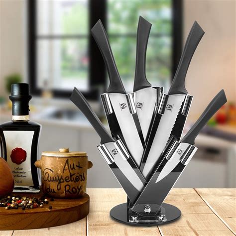 Vestaware Knife Set With Block 6 Piece Kitchen Knife Set With 8 Chef